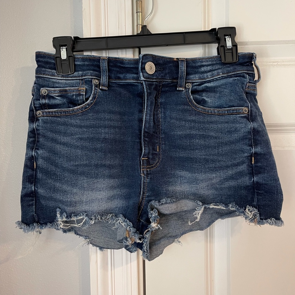 American Eagle dark wash high wasted denim shorts
